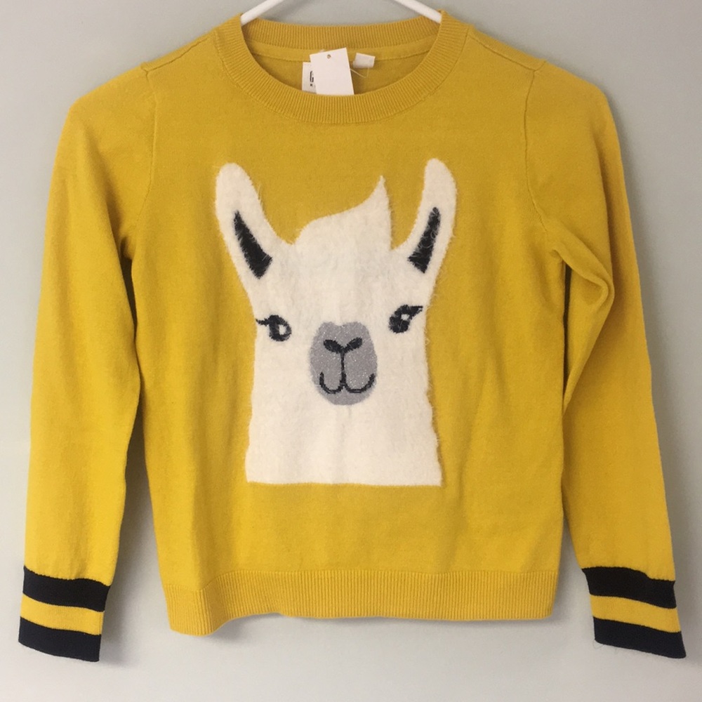 Gap Kids Girls Llama Sweater size M New with tags